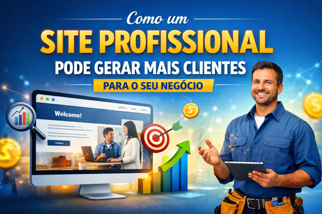 Descubra como um site profissional pode gerar clientes todos os dias, melhorar seu posicionamento no Google e aumentar suas vendas online.